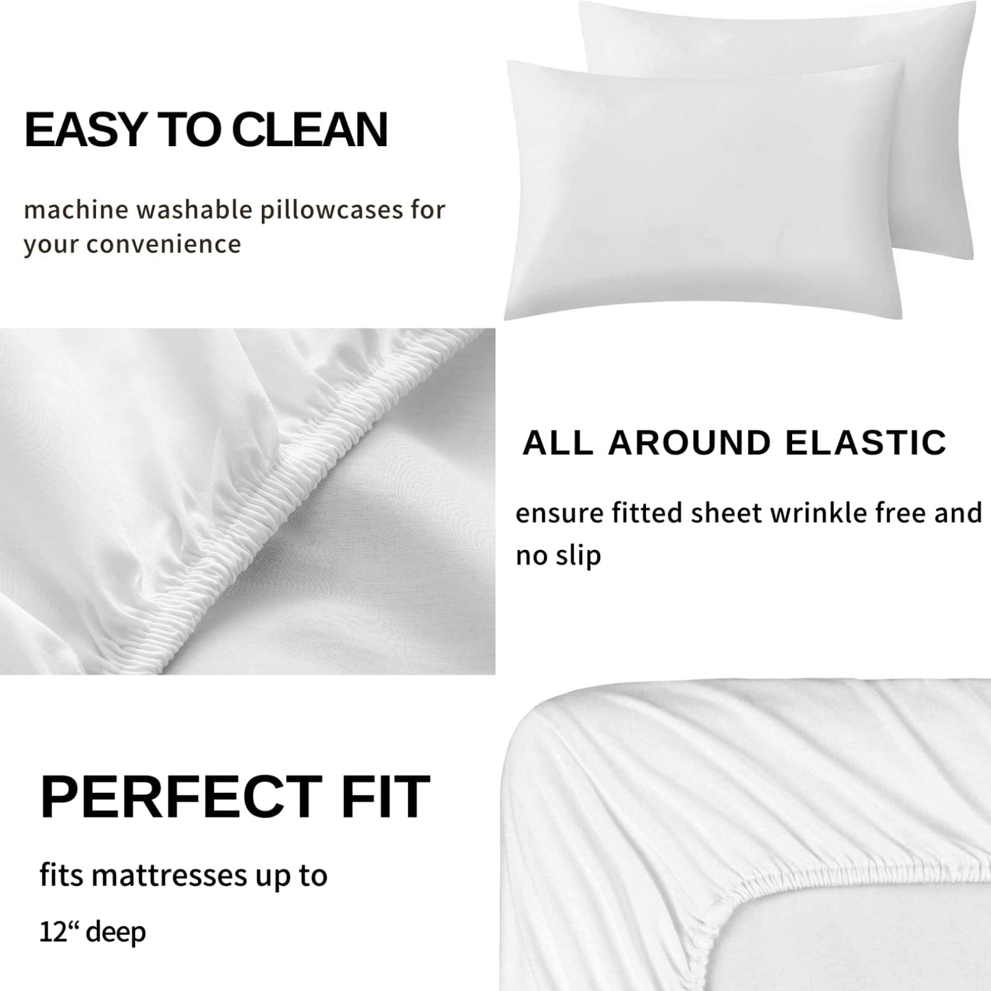 Mushroom Sheets King Sheet Sets - Botanical Bed Sheets, Soft Microfiber & Deep Pocket & Wrinkle Free Patterned Bedding Sheets & Pillowcases, 4 Piece ( 1 Fitted Sheet, 1 Flat Sheet, 2 Pillow Cases )