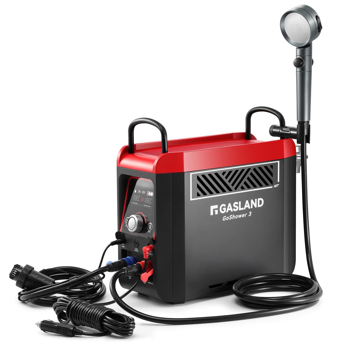 GASLAND Goshower G3 Pro 1lb Propane Portable Water Heater & Shower Pump, Instant Hot Water for Outdoor Camping, Hiking, Glamping & Vacationing, 4000mAh Rechargeable Shower System, CSA Certified