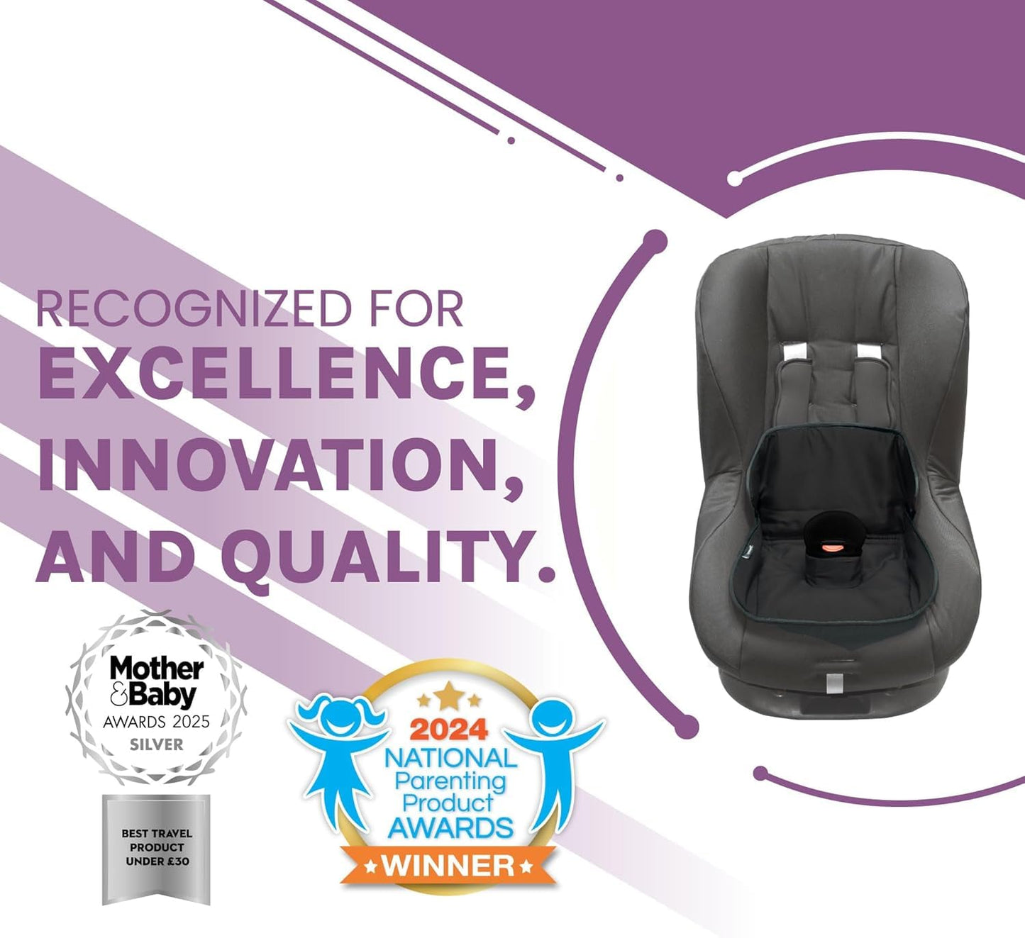 Potty Training Car Seat Protector Cover - Waterproof Soft Piddle Pads for Toddlers and Baby Carseat - Travel-Friendly Universal Machine Washable Liner Mat for Spills, Nappy Leaks, Accidents - Black
