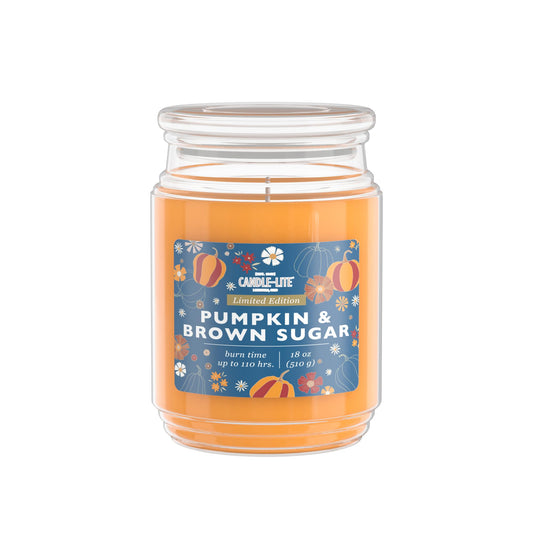 Candle-lite Halloween Scented Candles, Spiced Rum and Pumpkin with Clove, 18 oz Jar, 110 Hour Burn, Fall Scented Candle for Home Decor, Single-Wick, Proudly Poured in USA, Halloween Candle Decoration