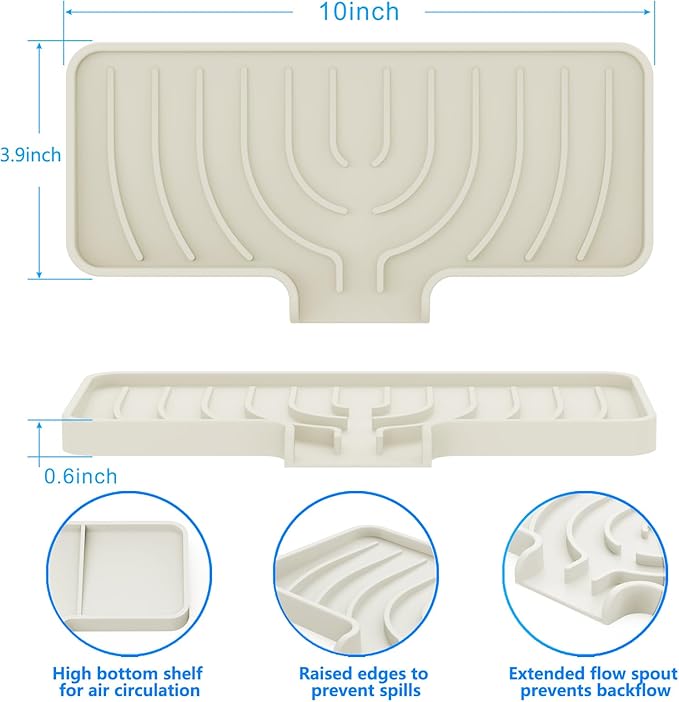 Sponge Holder for Kitchen Sink, Dish Sponge Holder & Soap Tray