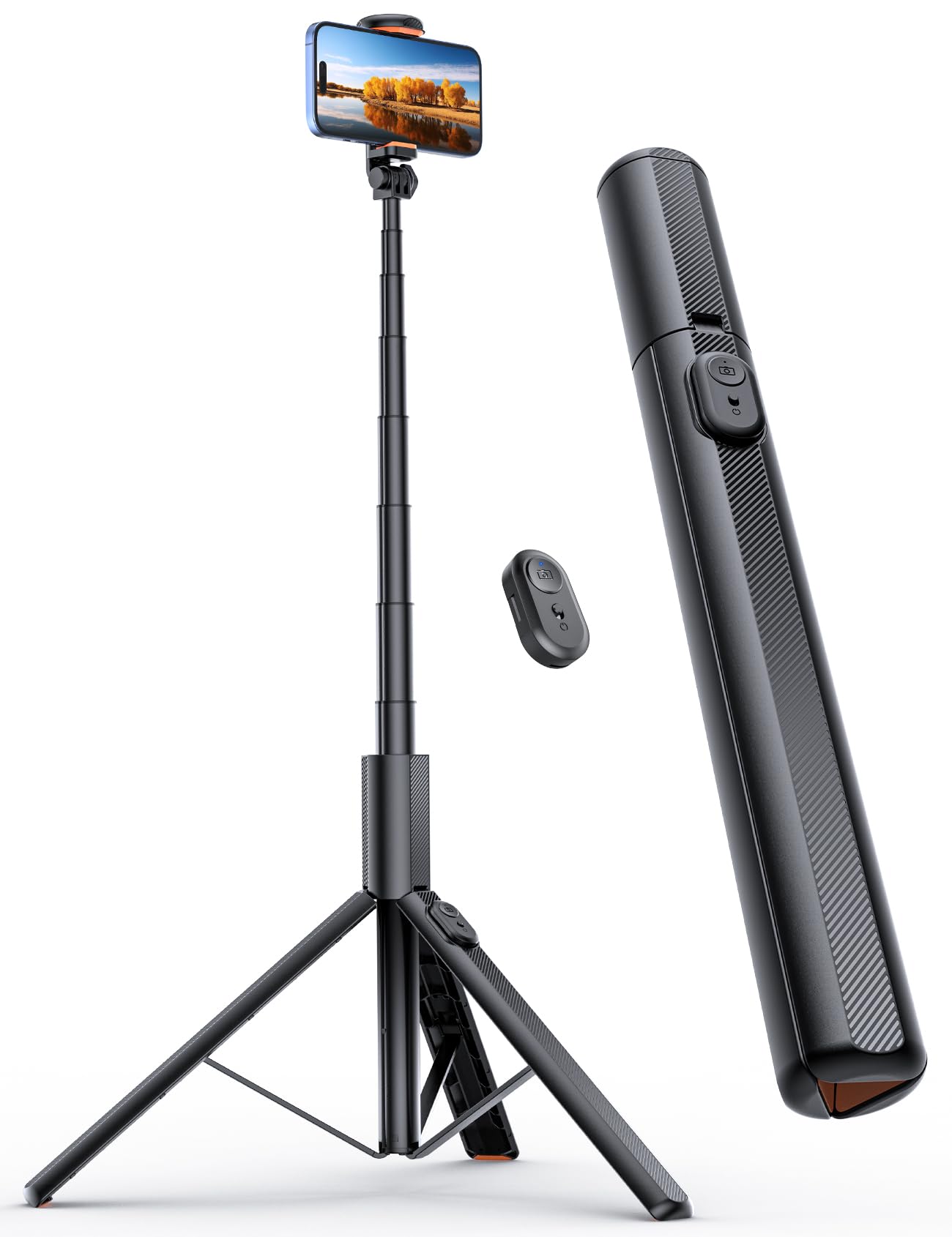 ANXRE 71"/180cm Phone Tripod Monopod, NT79 Extendable Selfie Stick Tripod for Cell Phone＆Camera, Mobile Tripod Stand for Filming, Tripod Stand Holder Compatible with Smartphone Camera