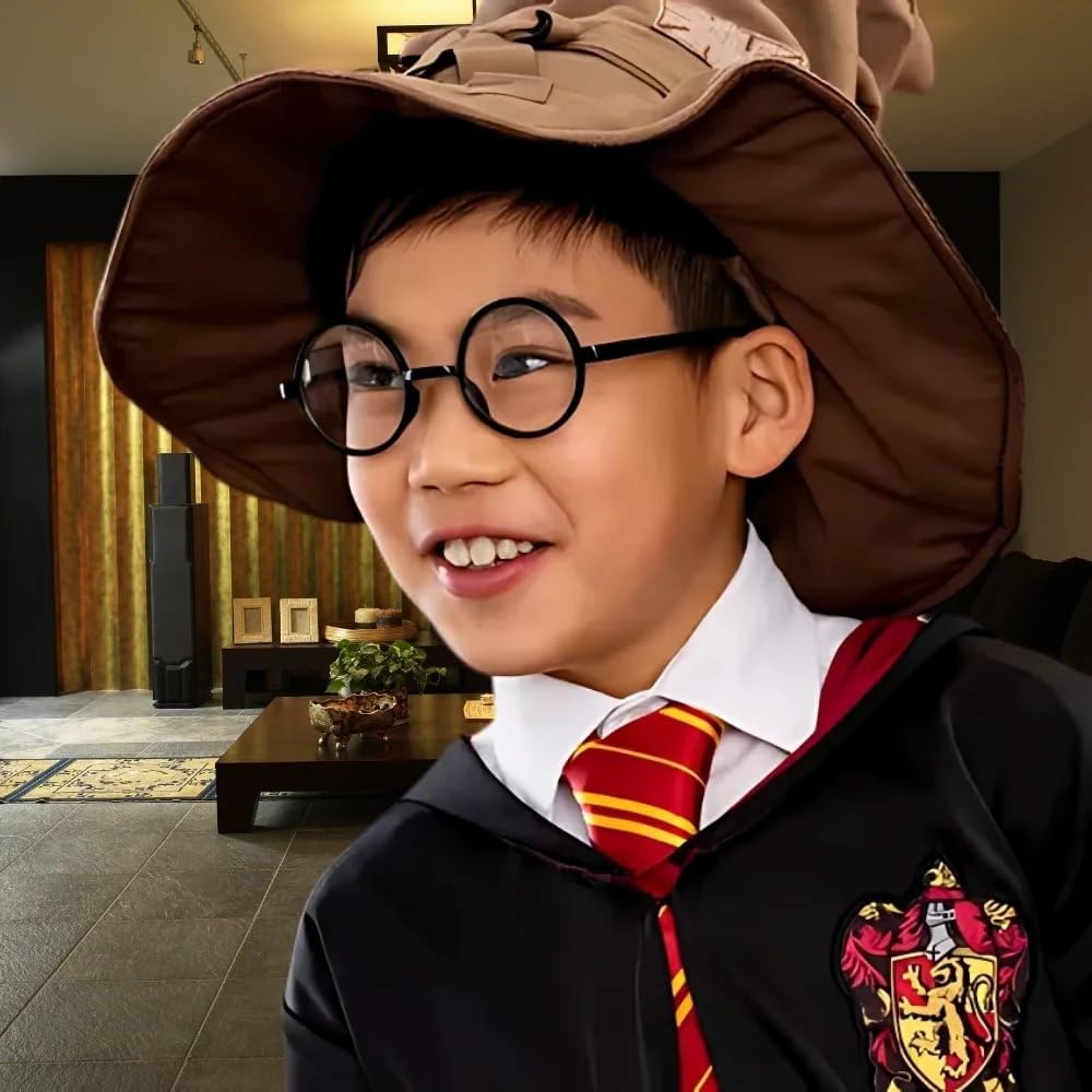 Unique Authentic Black Harry Potter Glasses - Pack of 4 - Magical Cosplay & Enchanting Style - Perfect for Costume Parties