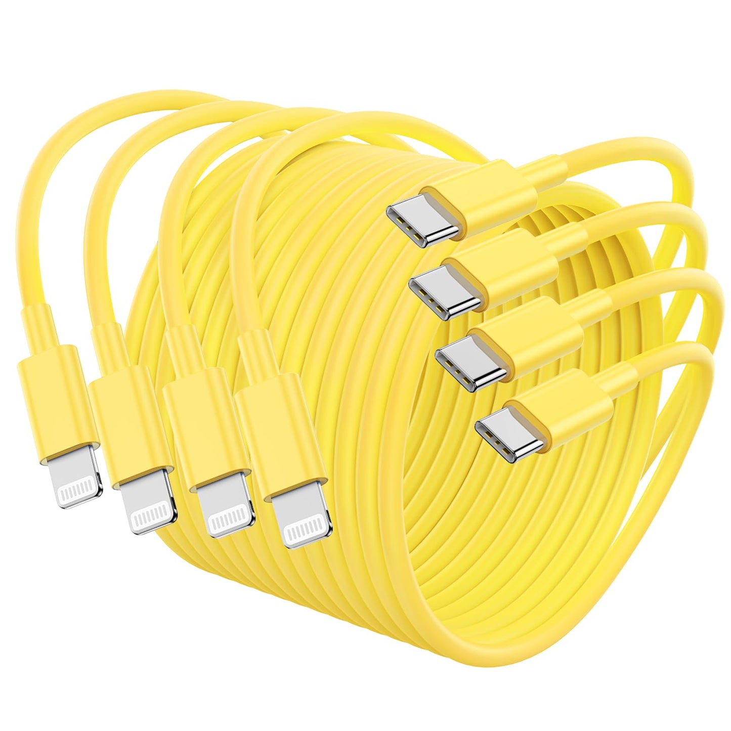 4Pack USB C to Lightning Cable 6FT, Fast Charging Cord for iPhone 14, Replacement for Apple Original Charger Cable for iPhone 14 13 12 11 Pro 11 XS MAX XR 8 7 6s Plus