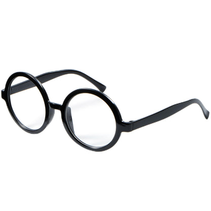 Spooktacular Creations Wizard Glasses, Halloween Black Round Glasses, Black Circle Eyeglasses for Kids & Adults Halloween Accessories Costume