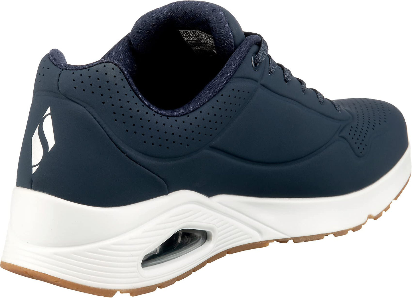Skechers Men's Uno Stand on Air Sneaker, Navy Durabuck Trim, 8 UK