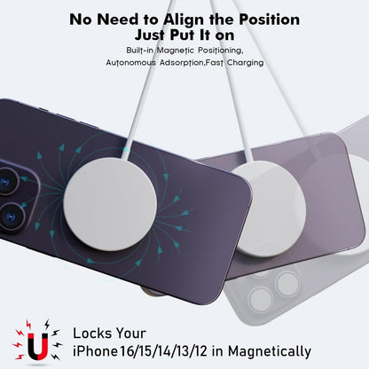 Magnetic Wireless Charger Fast Apple Mag-Safe Charger for iPhone 16 Pro Max/16 Pro/iPhone 15Pro Max/15 Plus/14/13/12/AirPods 3/2/Pro/Pro 2 Magnet Charging Pad Mag Safe Chargerwith Dual Charging Ports
