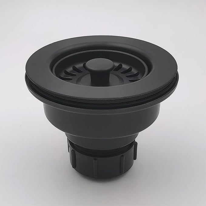 3-1/2 Inch Polymer Black Sink Drain Assembly