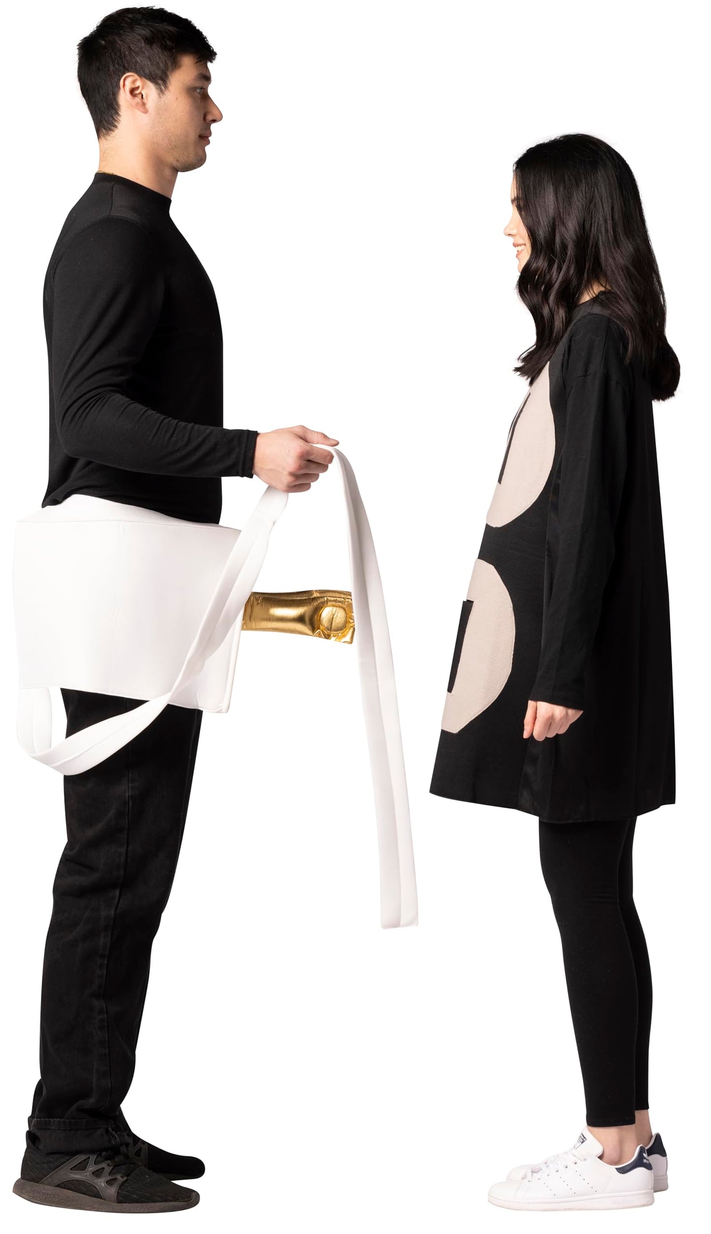 Rasta Imposta Lightweight Plug and Socket Couples Costume, Black/White, One Size