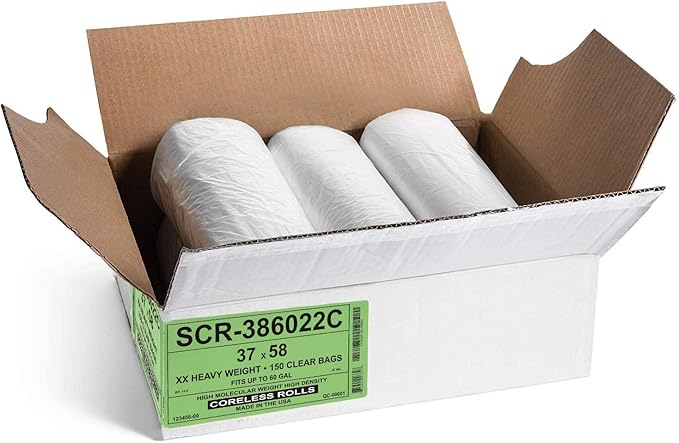 Aluf Plastics 55-60 Gallon Trash Bags Source Reduction Series Value High