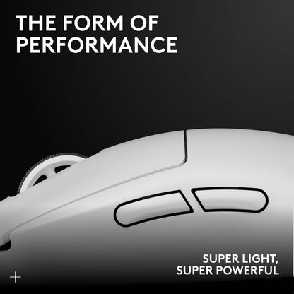 Logitech G PRO X SUPERLIGHT 2 LIGHTSPEED Wireless Gaming Mouse, 8K Polling, Lightweight, 60g, LIGHTFORCE Hybrid Switches, HERO 2 Sensor, 888 IPS, 44K DPI, 5 Programmable Buttons, USB-C, PC/Mac - White