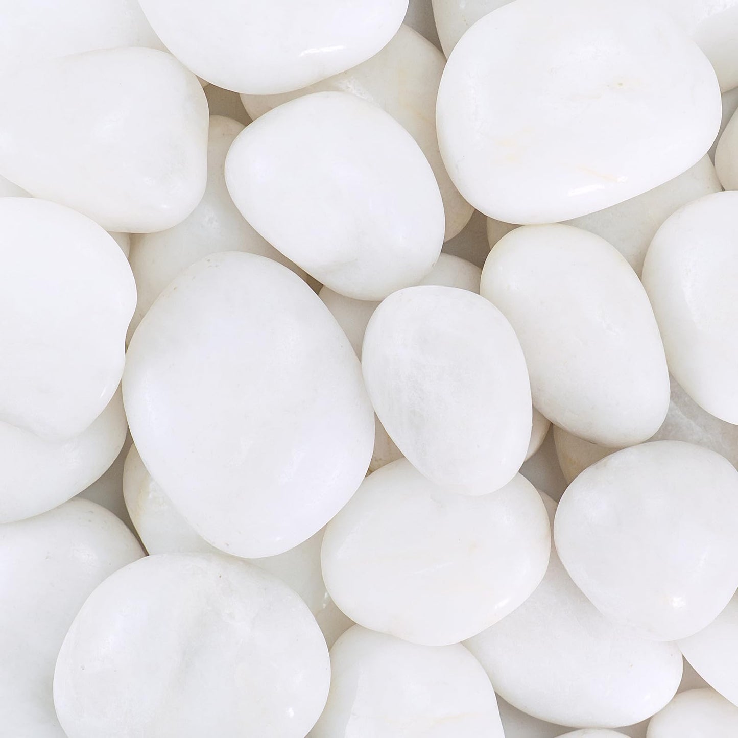 GreenVibe Large Pebbles for Plants, 5lbs White Pebbles 2-3 Inch Decorative River Rocks for Indoor Planters, High Polished Stones for Vase Filler Fish Tank Landscaping Garden