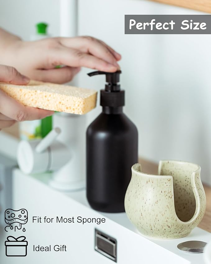 Ceramic Dish Sponge Holder, Sponge Caddy