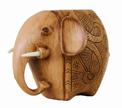 Fubeasi Z-Color Resin Carving Elephant Pencil Holder Fashion Creative Pen Holder For Office School