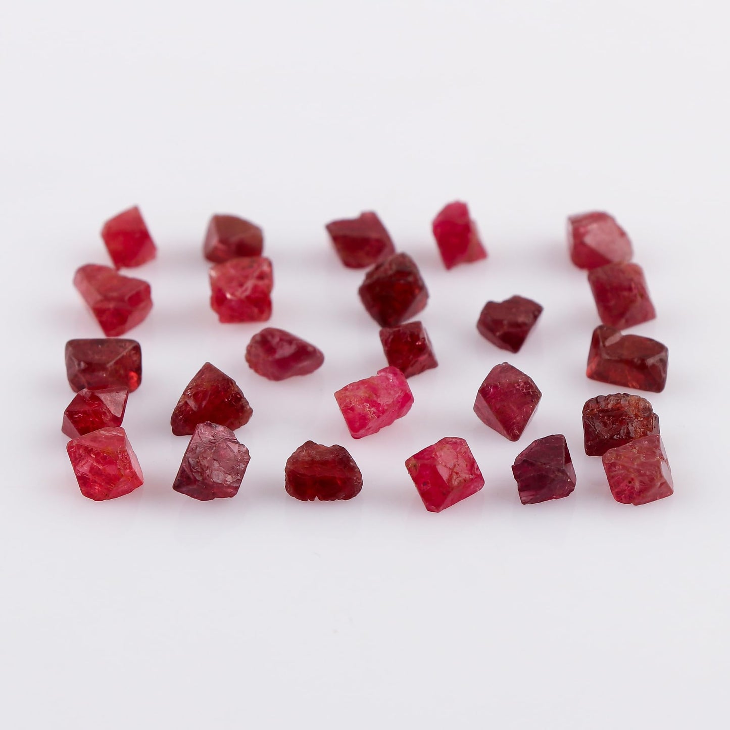 CRYSTALINES (50cts) Natural Raw Red Spinel Gemstone, Wholesale Rough Stones, DIY Jewelry Making, Loose Gems Supplies, Chakra & Healing Crystals, August Birthstone, Gem Collection (28 to 32pcs)