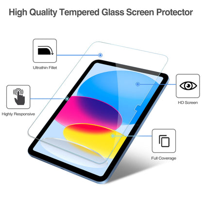 ProCase 2 Pack Screen Protector for iPad 9th 8th 7th Generation 10.2 Inch (2021/2020/2019), Tempered Glass Film for A2602 A2603 A2270 A2197 -Clear