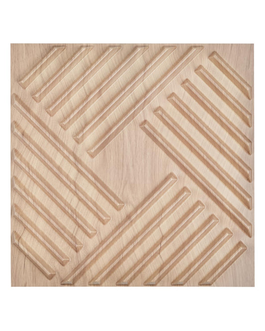 VEVOR 3D Wall Panels, 12-Pack 19.7 x 19.7 in PVC Modern Art Minimalist Salt Tiles, 32 Sq.Ft Coverage Accent Wall Panel, Interior Home Decor for Bedroom, Living & Gaming Room, Light Wood Color