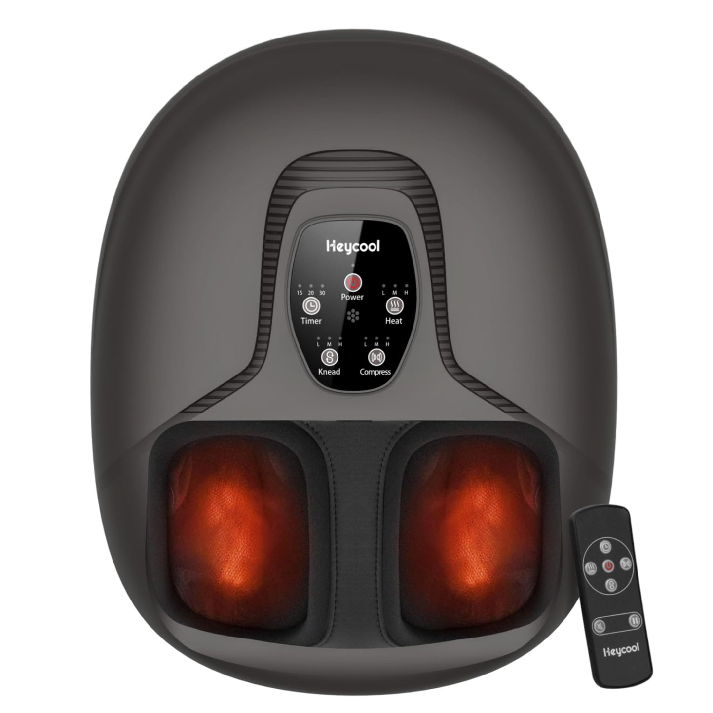 Heycool Fathers Day Dad Gifts, 2026 Upgrade FSA Eligible HSA Foot Massager, Shiatsu Foot Massager Machine with Heat and Compression for Plantar Fasciitis Neuropathy, Remote Control, Gifts, Size 14