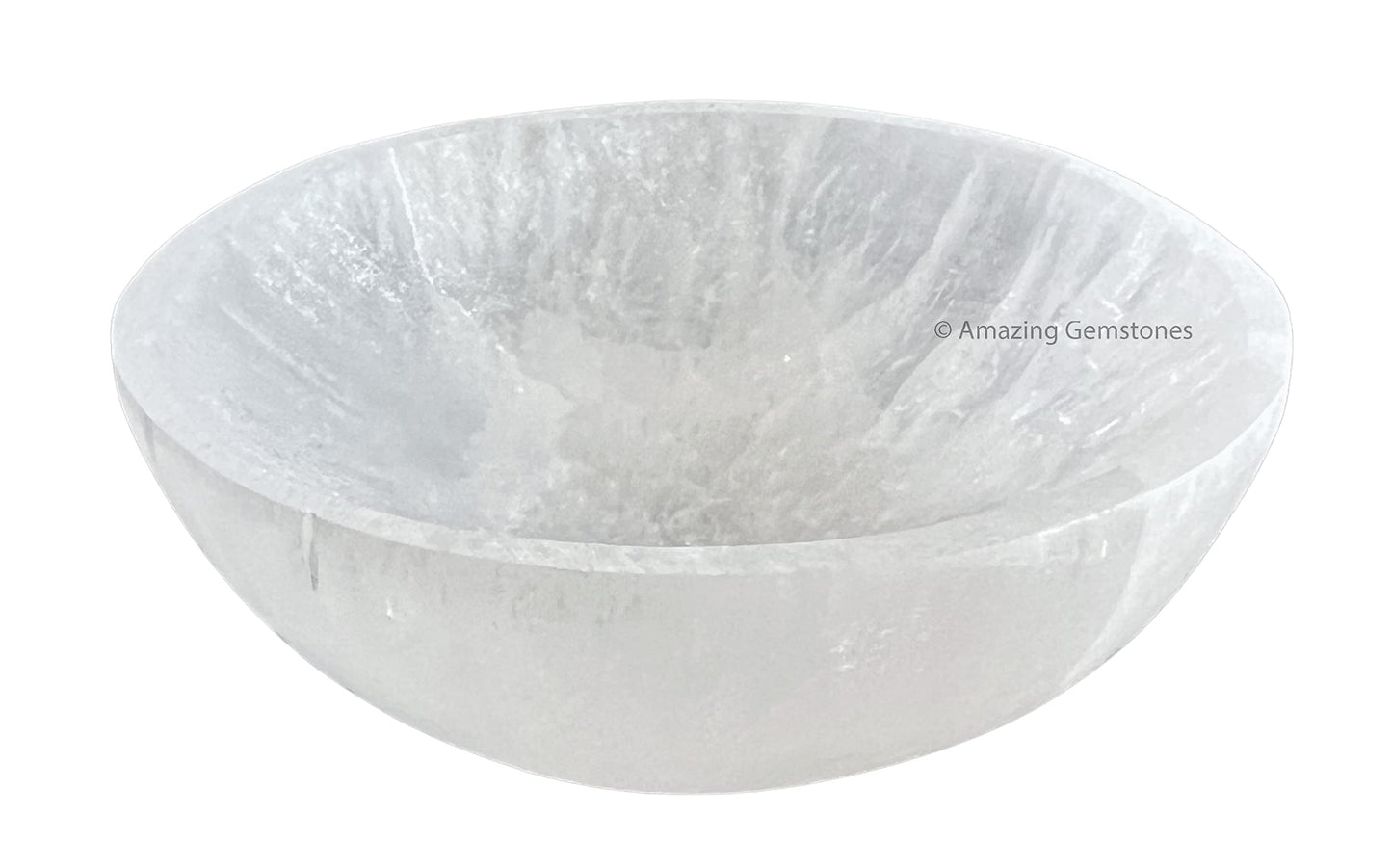 Amazing Gemstone Selenite Bowl - 4" Round Selenite Crystal to Charge your Healing Stones and Crystals - Selenite Charging Plate Bowl