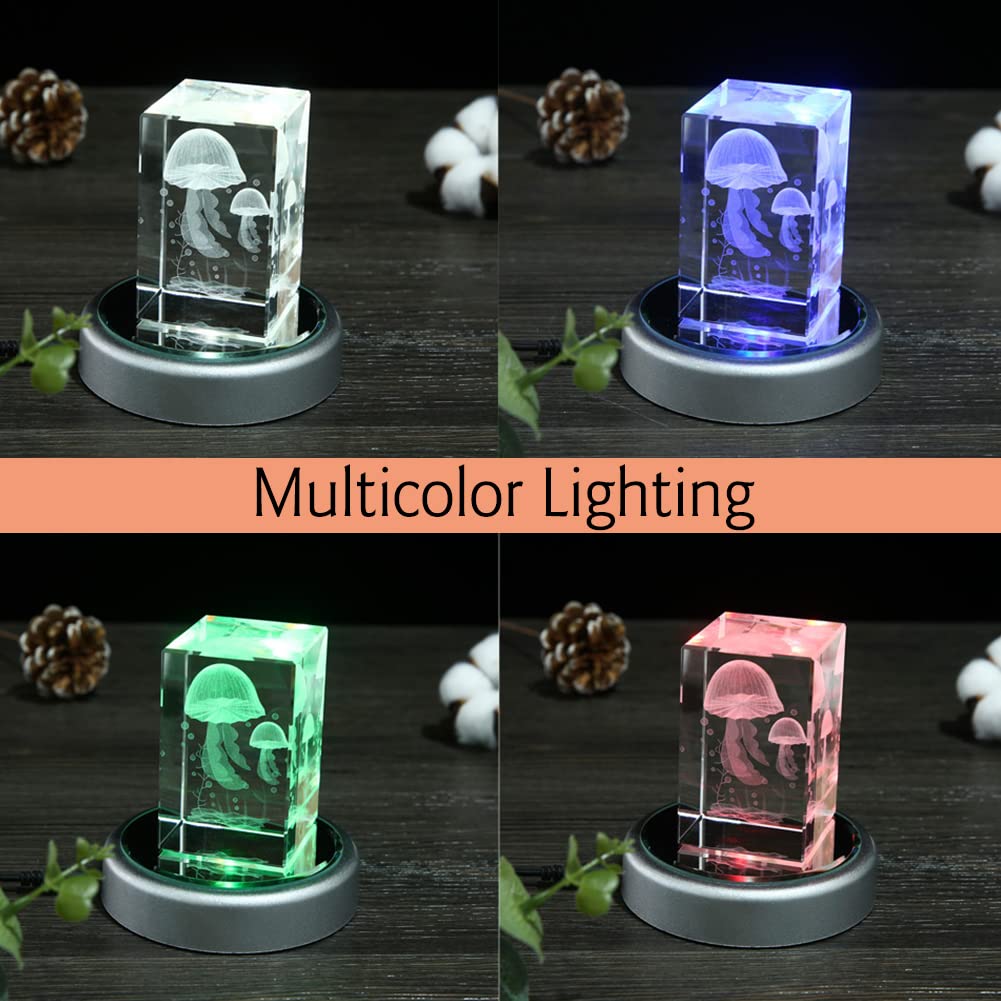 IFOLAINA LED Display Multicolor Light Base for 3D Crystal Art - Lighted Up Stand Color Changing Small LED for Glass Art