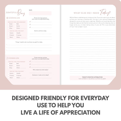 Shine Sparkle Slay Gratitude Journal for a Fresh Start | New Year Daily Reflection Practice, Undated 90-Day Journal with Unique Daily Affirmations, 250+ pages, Undated Planner Gifts A5