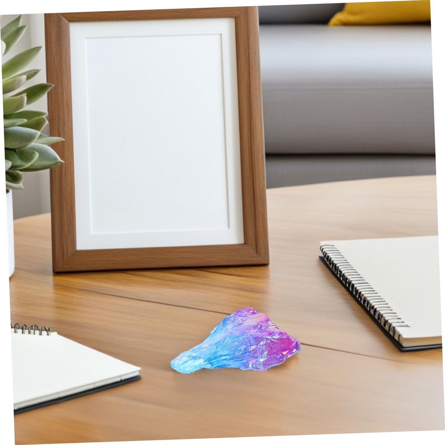 YOSADIER Natural Crystal Stone Column Ornament 2.16 Inch Clear Decorative Art Craft for Home Office Desktop Meditation and Collectible Gift