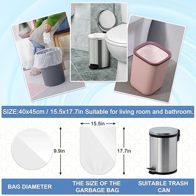 XUXRUS Small Trash Bags 1.2 Gallon