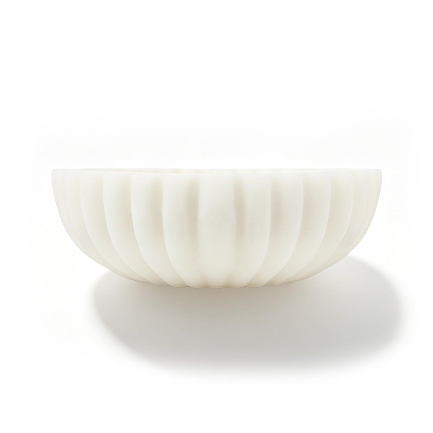 iAmoy White Decorative Bowl, Marble Style Catchall Bowl for Entryway Console Coffee Table Shelf, 10” Scalloped Fluted Decorative Centerpiece Living Room Decor Dresser Organization