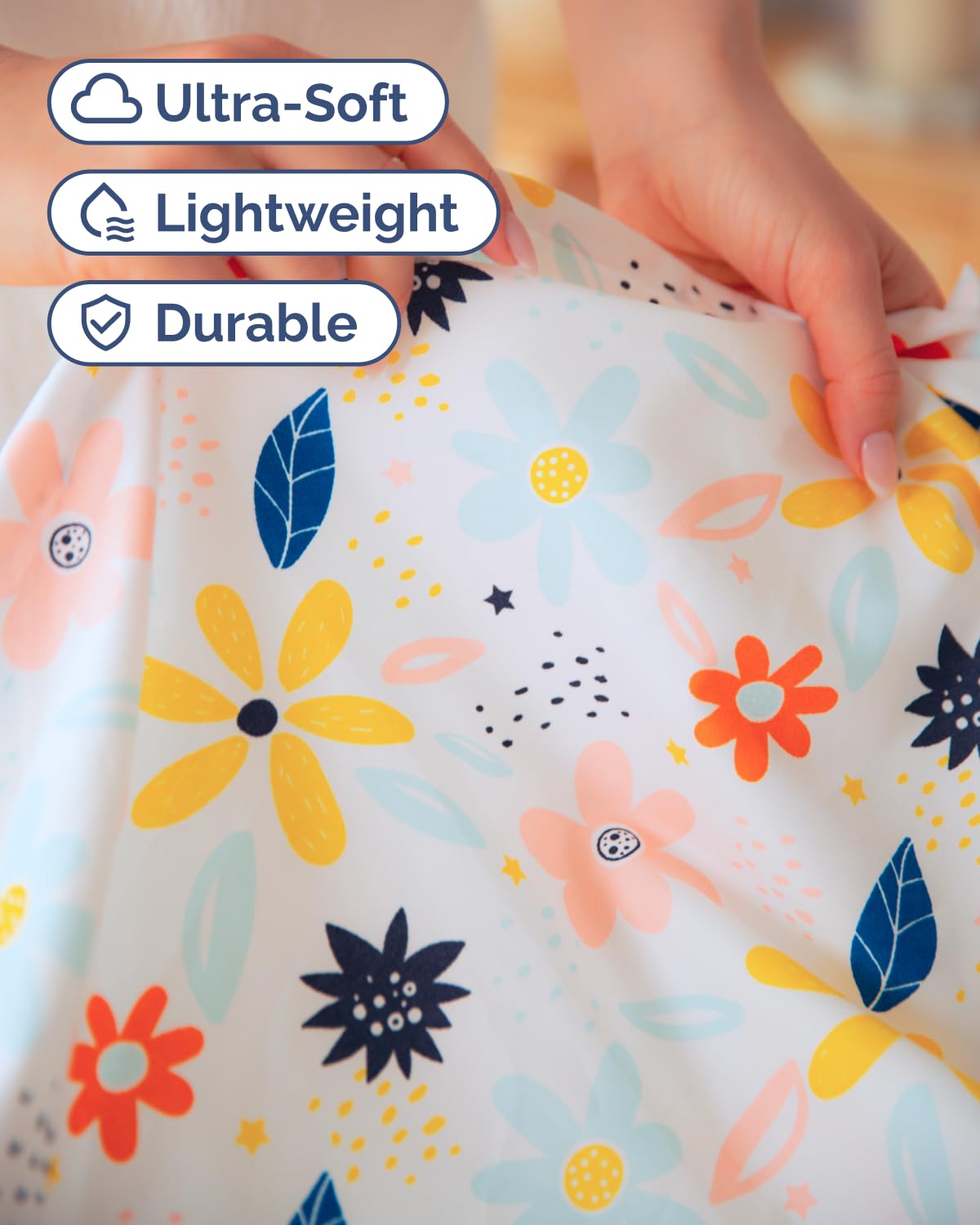 Floral Sheets - Flower Print Bed Sheet Set - 1 Flat, 1 Fitted & 1 Pillowcase w/ Deep Pockets - Comfy, Cozy, Wrinkle & Fade Free - Boho Botanical Bedding - Soft, Breathable & Cooling - Twin Size Set