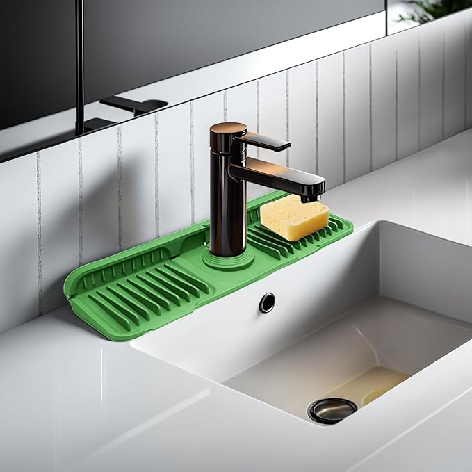 14.5" Green Silicone Faucet Mat
