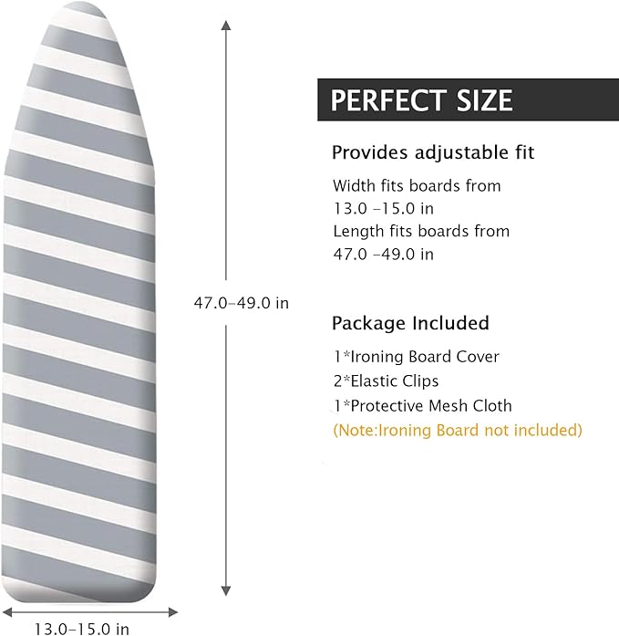 SheeChung 49"x15" Ironing Board Cover and Pad -