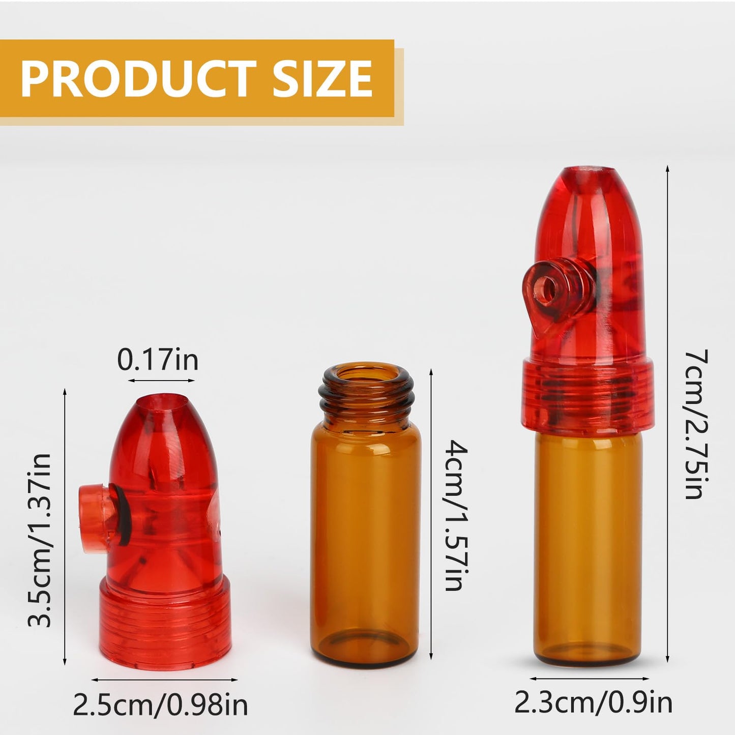MGOJIJINN Portable Spice Dispenser, with Knob Switch Storage Bottle, Salt and Pepper Shakers (4 Pack),refillable Glass Bottle for Traveling