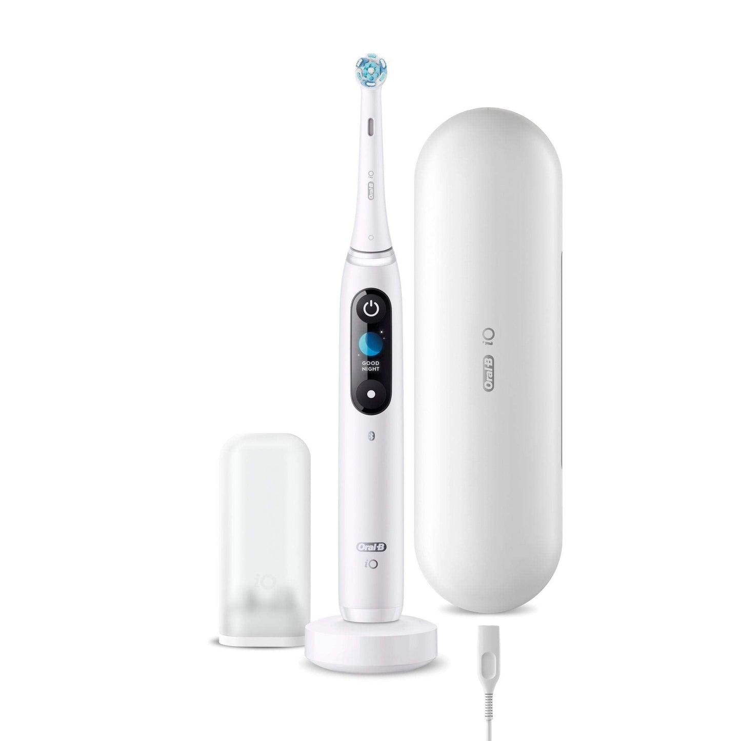 Oral-B iO Series 9 Electric Toothbrush, 7 Cleaning Modes for Dental Care, Magnetic Technology, 3D Tooth Surface Analysis, Colour Display, Charging Travel Case, Gift for Man/Woman, White Alabaster