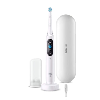 Oral-B iO Series 9 Electric Toothbrush, 7 Cleaning Modes for Dental Care, Magnetic Technology, 3D Tooth Surface Analysis, Colour Display, Charging Travel Case, Gift for Man/Woman, White Alabaster