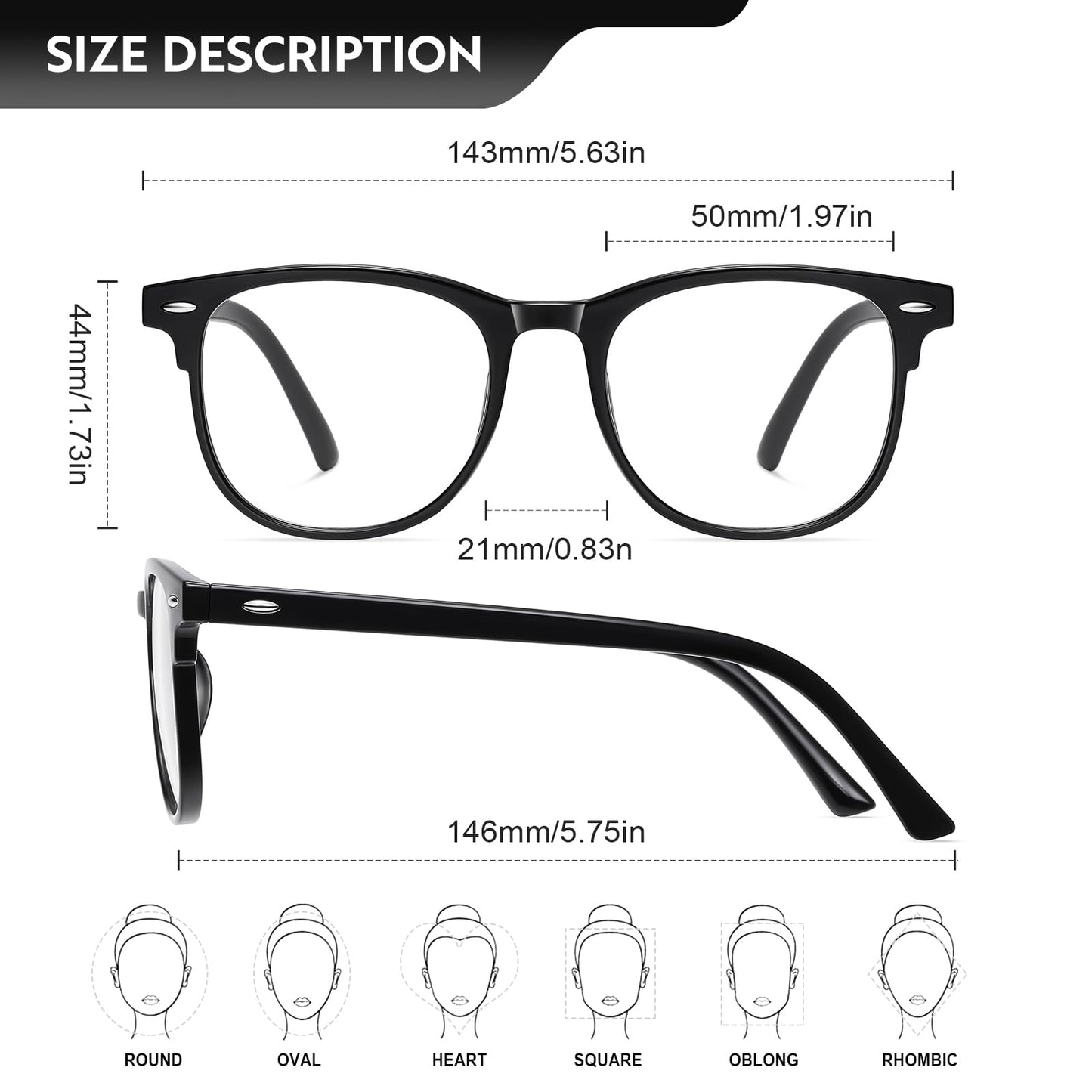 Okany Blue Light Glasses Blue Light Blocking Glasses for Women Men Computer Screen Filter Anti Headache Eyestrain Glare UV Gaming Glasses Lightweight Eyeglasses Non-Prescription