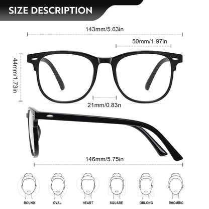 Okany Blue Light Glasses Blue Light Blocking Glasses for Women Men Computer Screen Filter Anti Headache Eyestrain Glare UV Gaming Glasses Lightweight Eyeglasses Non-Prescription