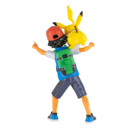 Pokémon 4.5-Inch Feature Battle Action Figure, Features Ash and Launch into Action 2-Inch Pikachu