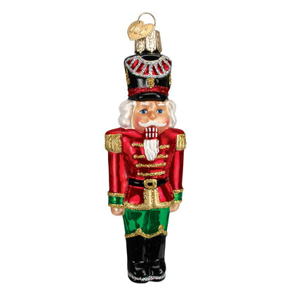 Old World Christmas Nutcracker Glass Blown Ornament for Christmas Tree, Handcrafted Holiday Decoration, Holiday Collection