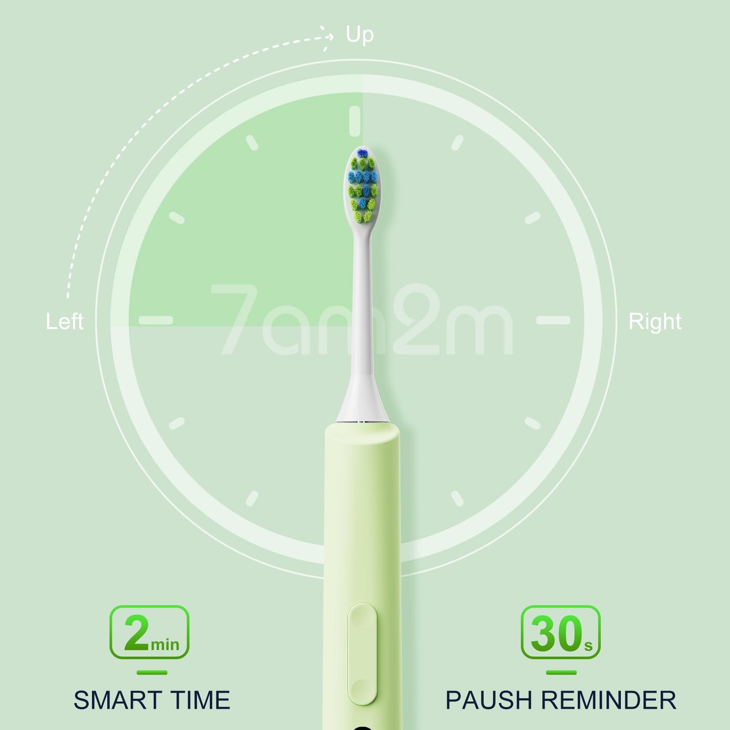 7AM2M Sonic Electric Toothbrush for Adults and Kids, 40000VPM Power Toothbrushes, USB-C Rechargeable with 4 Brush Heads, 5 Modes, 2 Minutes Built in Smart Timer, One Charge for 60 Days (Black)