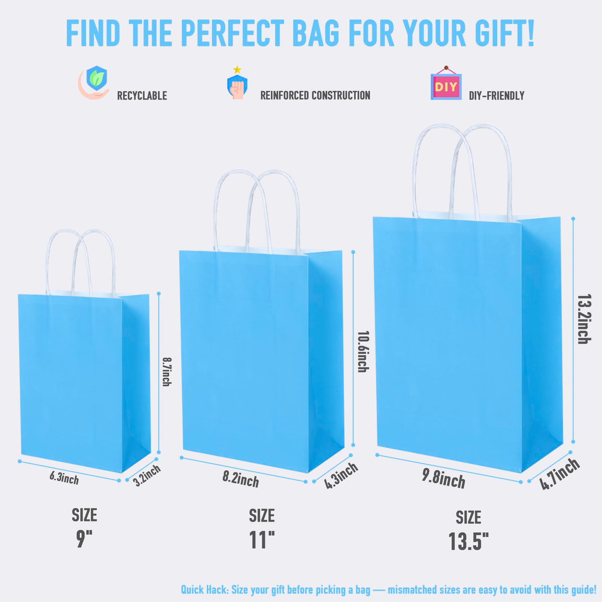 BLEWINDZ 32Pcs 10.6" Medium Gift Bags with Tissues, Paper Party Favor Bags with Handles, Rainbow Goodie Bag for Birthday, Wedding, Party Supplies