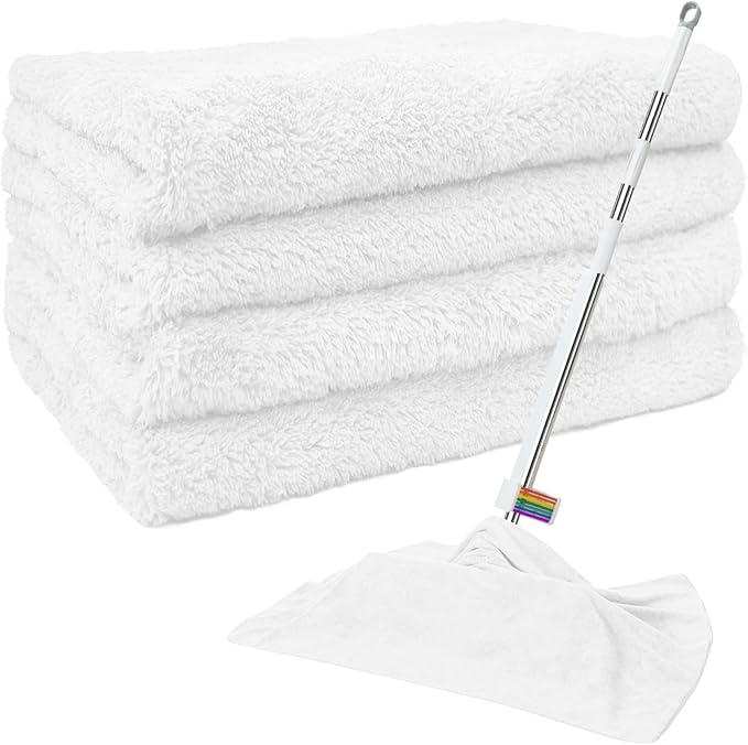4 Pcs Extra Large Microfiber Cleaning Cloth, Lint and Streak Free