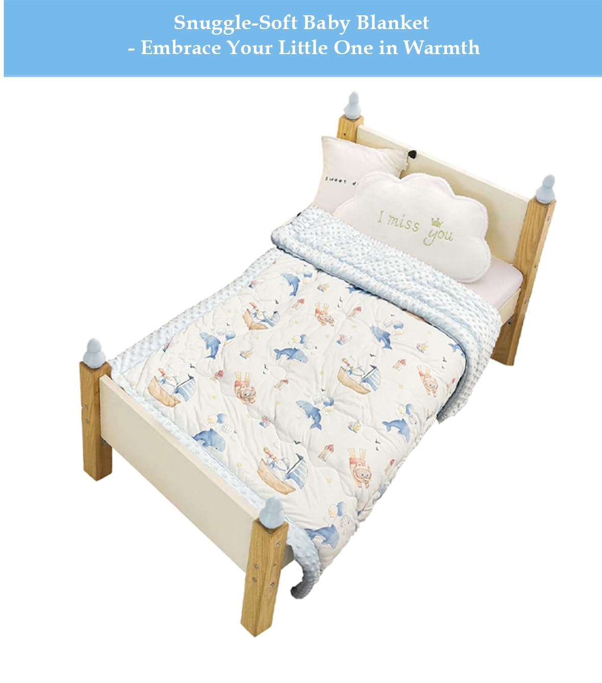 cutie pumpkin Toddler Comforter 47x59 Inch, Lightweight Down Alternative Quilted Blanket for Crib & Toddler Bed, Soft Minky Dots Baby Quilt, Machine Washable Year-Round Bedding