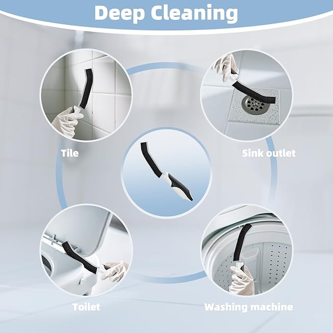 Scrub Brush Set, Heavy Duty Scrub Brushes Crevice Cleaning Brush