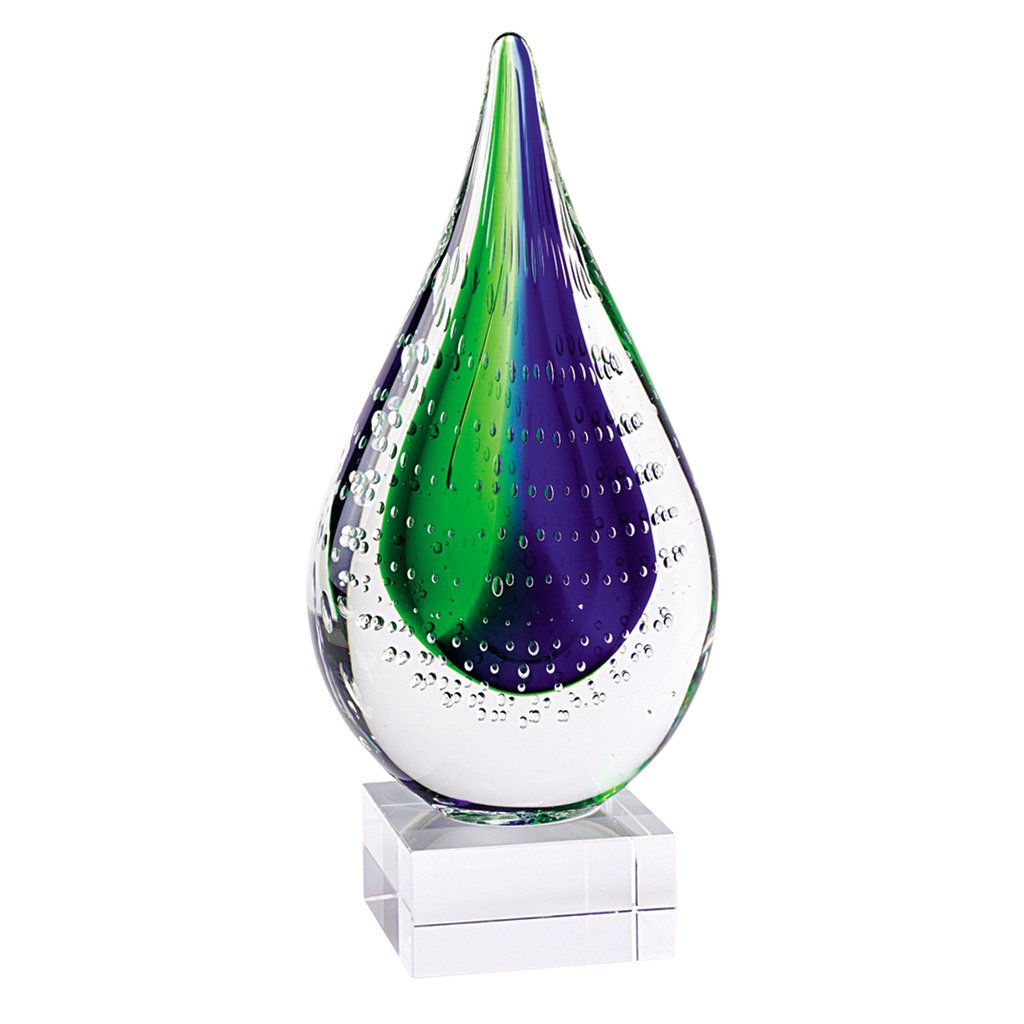 Badash Murano-Style Art Glass Sculpture Centerpiece, 10.5 Inch