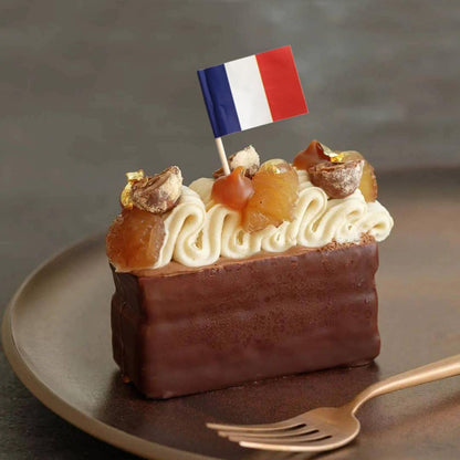 100 Pack French Flag France Toothpick Flags, Cocktail Picks Mini Stick Cupcake Toppers Country Picks Party Decoration Celebration Cocktail Food Bar Cake Flags (French)