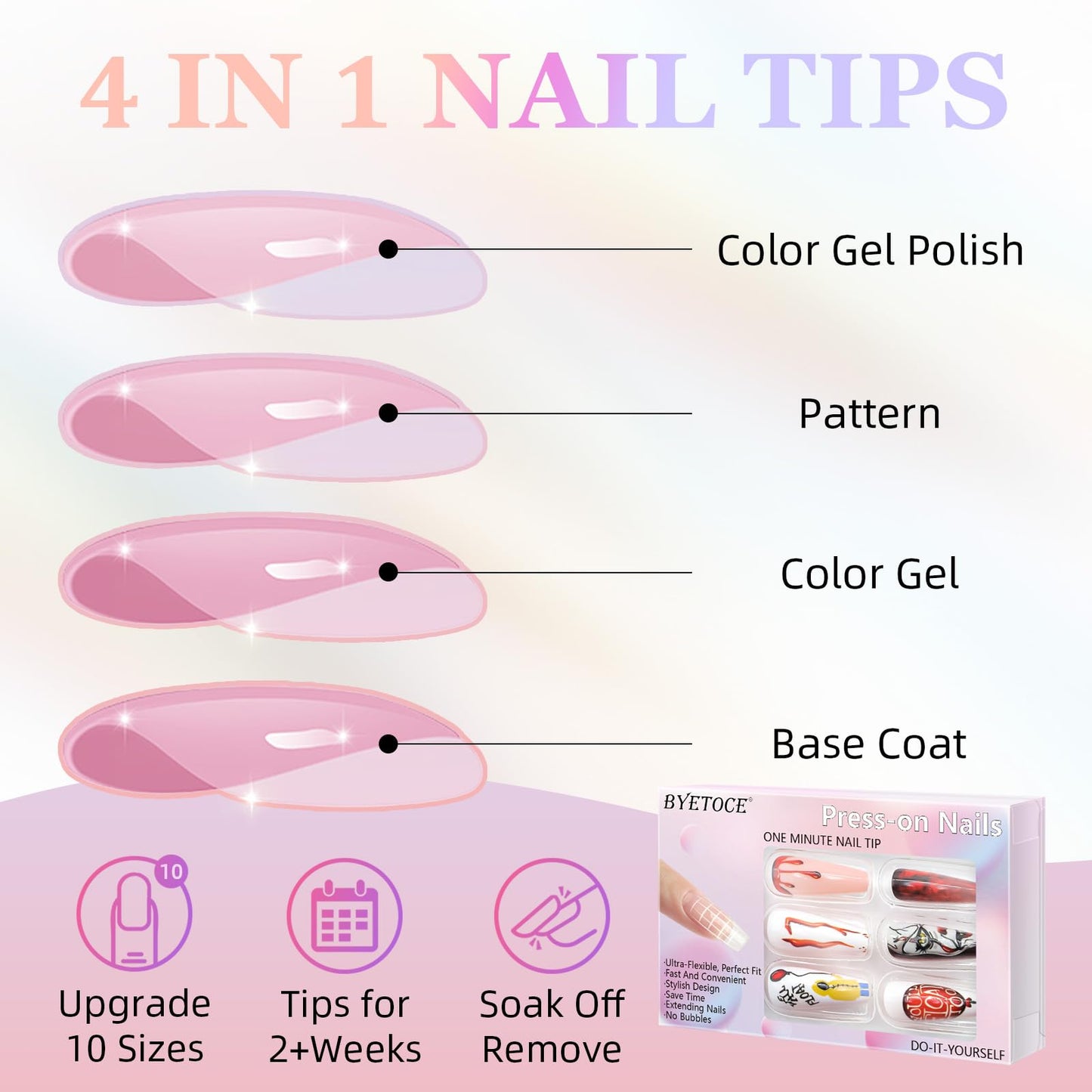 Halloween Press on Nails Long Ballerina Fake Nails Horror Joker and Red Balloon Design False Nails Kit Full Cover Artificial Nails Reusable Glue on Fake Nails Press ons Halloween Manicure 24Pcs