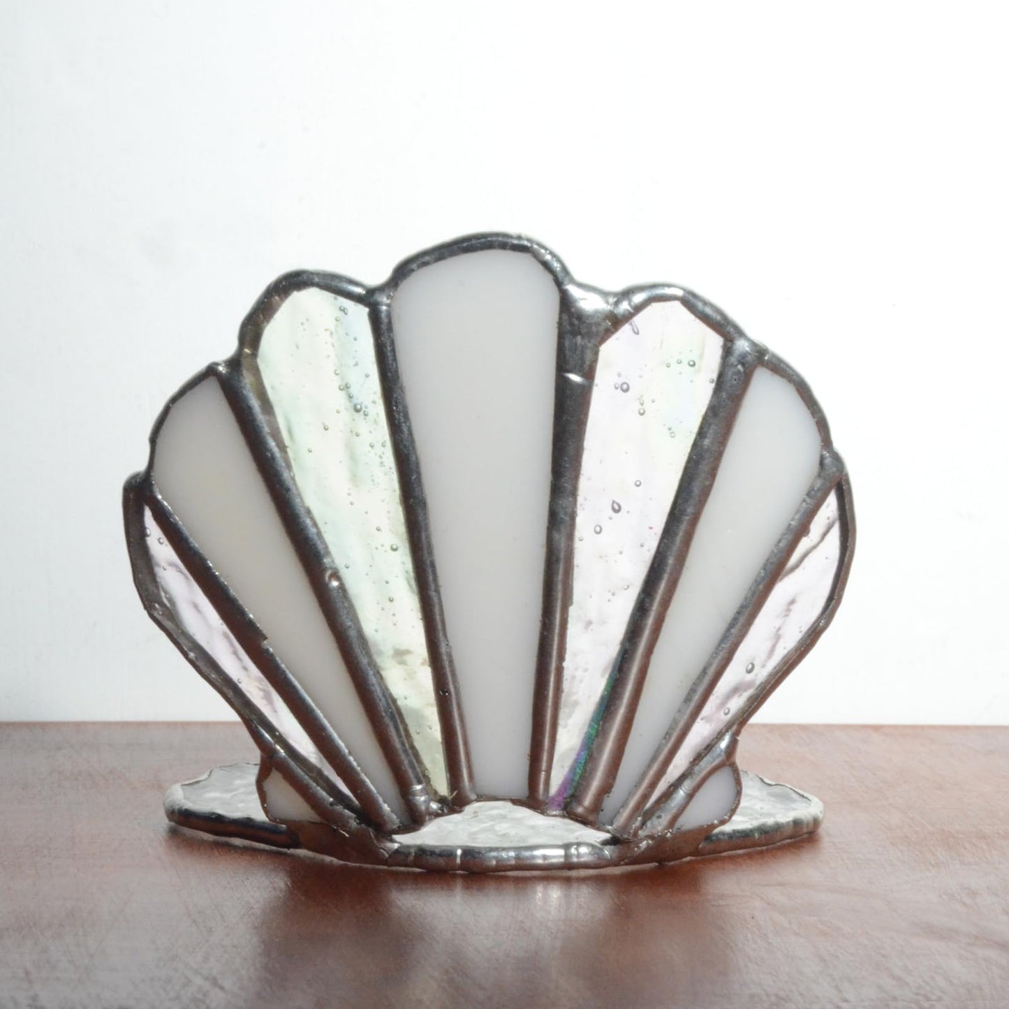 Handmade Stained Glass Shell Candle Holder - Elegant Tabletop Decor for Living Room, Bedroom & Dining Room, for Women, Mom & Wife for Valentine's Day, Christmas, Birthday & Anniversary