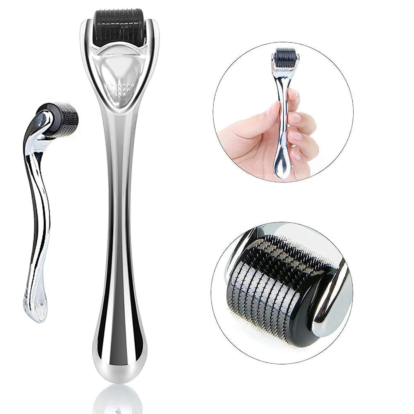 Derma Roller Stainless Steel - Microderma Roller - Microneedle Roller with Case-Personal Use Microneedling Roller -192 Micro Needle Dermal Roller