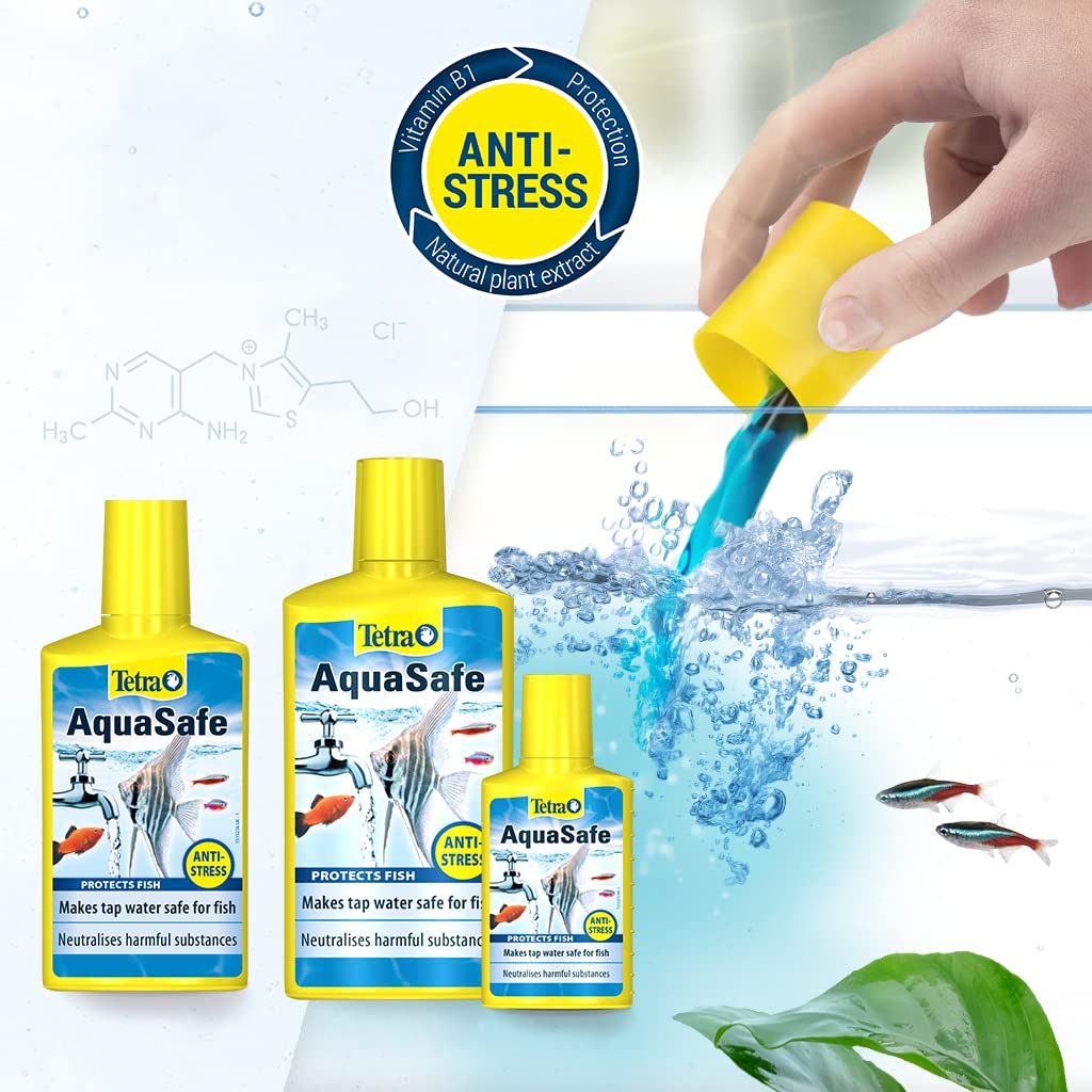 Tetra AquaSafe to Turn Tap Water into Safe and Healthy Water for Fish and Plants, 500 ml