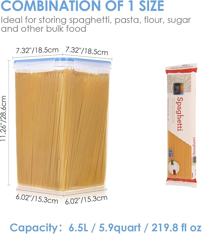 Vtopmart Extra Large Tall Airtight Food Storage Containers 4 Pieces 5.9qt /